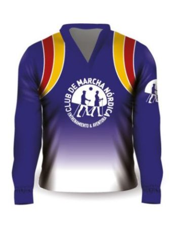 Campera deportiva personalizada para marcha nórdica 100% sublimada fabricación propia - Sublime Sport