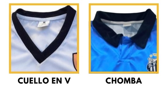 Tipos de cuello camisetas deportivas - cuello mao, redondo y rib
