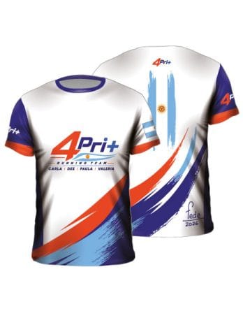 Remera running sublimada personalizada equipo bandera argentina