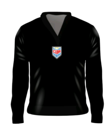 buzo deportivo personalizado cuello redondo negro sublimado Sublime Sport