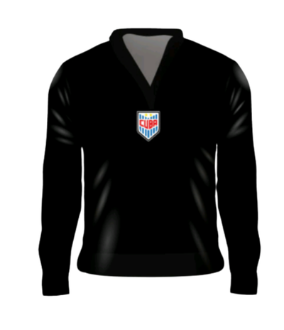buzo deportivo personalizado cuello redondo negro sublimado Sublime Sport