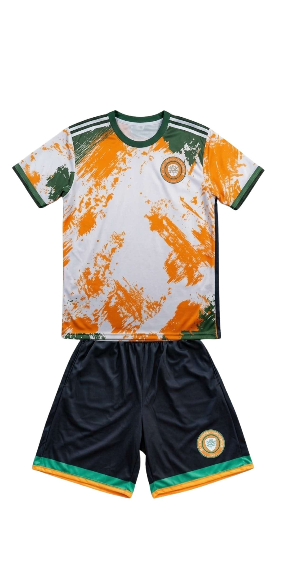 Conjunto de futbol personalizado camiseta y short a juego sublimado